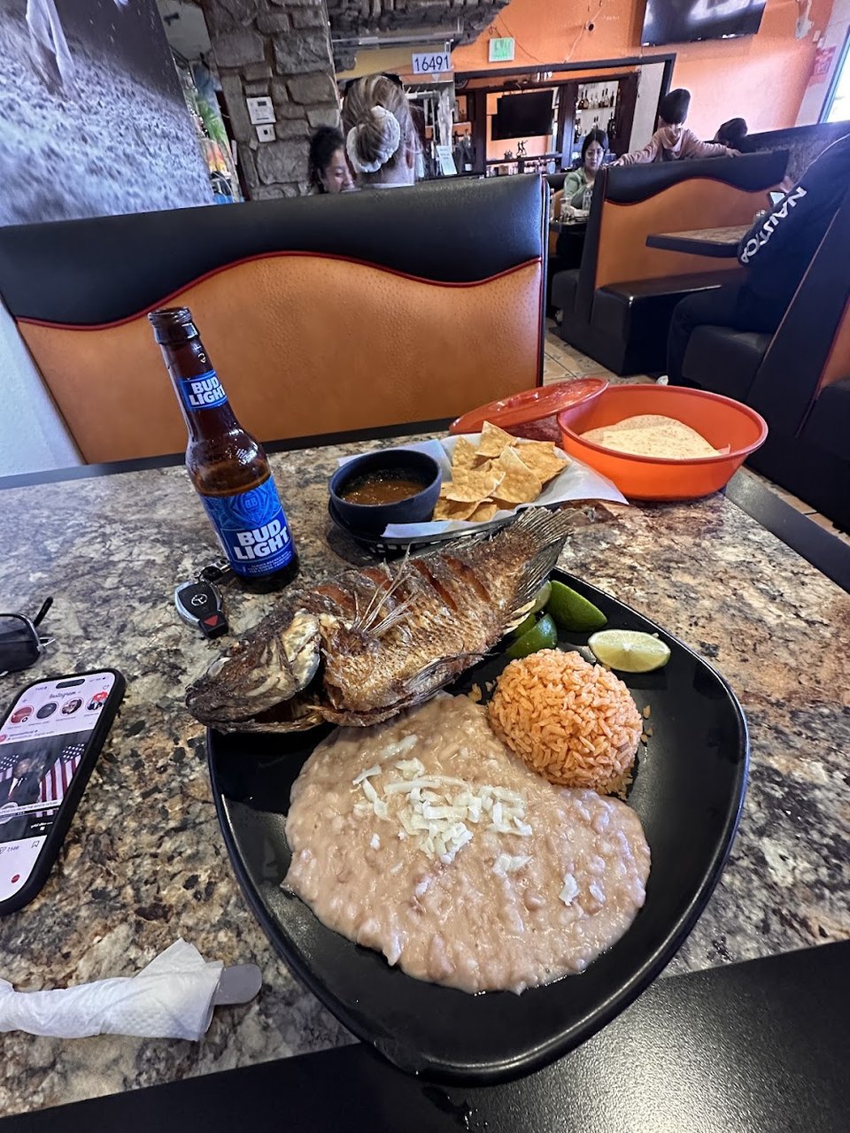 Whole Grilled Fish with Rice